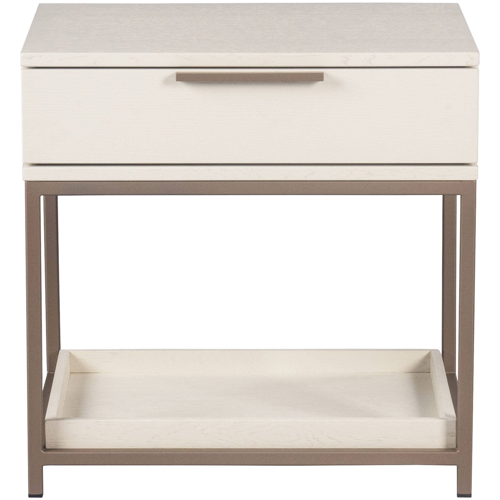 Rebel 23.5 X 23.5 inch Champagne Gold / Cream Night Stand, Small